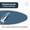 M Maxima, Ironing Board Cover and Pad, Fire-Resistant, Indestructible, Non-Fade
