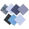 2 Set 14Pcs Dark Blue Top Cotton Craft Fabric Bundle