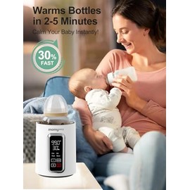 momyeasy Calentador Rápido De Biberones De 2 Minutos: Calienta Leche Materna Y De Fórmula Con Vapor, Compatible Con Todo Tipo De Biberones, Control Preciso De Temperatura Con Temporizador Y Apagado Au