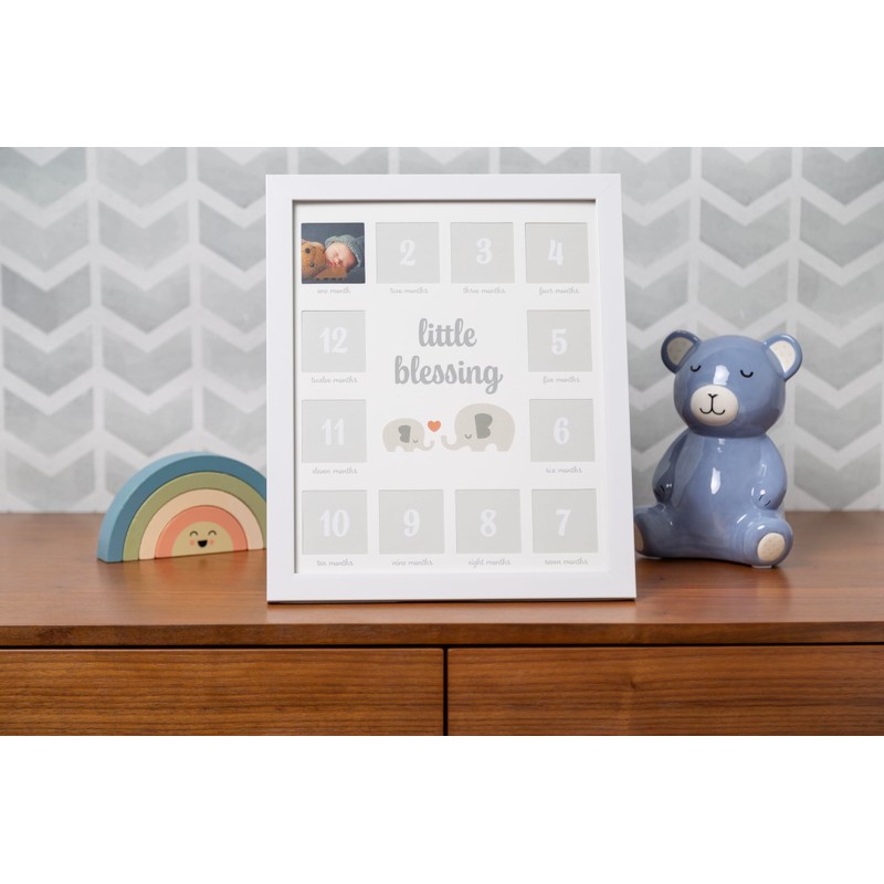 Kate & Milo My First Year Photo Frame, Baby Milestone