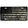 US USA Rustic American Flag Car Tag Laser Engraved Matte