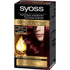 Syoss Oleo Intense Colouration 4-23 Burgundy Red Pack of 3 x 115 ml