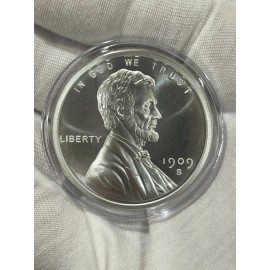 Golden State Mint 1 OZ 999 PURE SILVER LINCOLN CENT SILVER ROUND IN CAPSULE BULLION PENNY