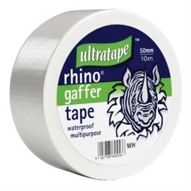 Rhino 50mm 10mtr Multipurpose Gaffer Tapewhte by Ultratape