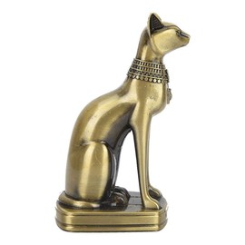 Desktop Decor, Metal Ancient Egyptian Cat Statue Figurine World Famous Landmarks Tourism Souvenirs Home Office Desktop Decor Ornaments