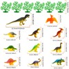 50pcs Dinosaur Cake Toppers With Bases Rocks Eggs Nest and