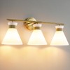 WOSHITU Bathroom Vanity Light Fixtures: 3-Lights Mid Century Modern Vanity