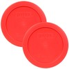Pyrex 7200-PC 2-Cup Red Food Storage Replacement Lid (2-Pack) -