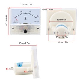 Voltmeter Analogue Panel Voltmeter Voltmeter Pointer DC High Accuracy Installation Meter 85C1 DC 0 ~ 300V
