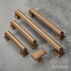 Alzassbg 10 Pack Champagne Bronze Cabinet Pulls, 3 Inch(76mm) Hole