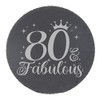 80th Birthday Gift for Women 80 & Fabulous Engraved Slate