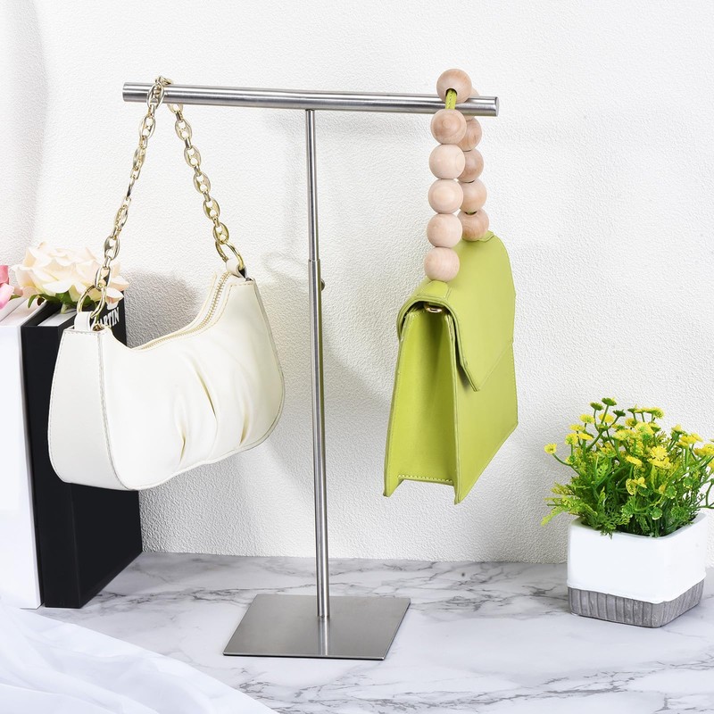 QUARKZMAN Necklace Display Stand Adjustable Height Jewelry Rack T Bar