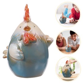 BESPORTBLE 1 Piece Box Piggy Bank Rooster Shape Coin Bench Bank Made of Ceramic Saving Pot Money Box Gift for Children Home Desktop Decoration