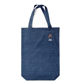 Green Fish Denim Tote Bag Printed Shopping Bag Machine Washable Foldable Handbag Jeans with Handles 22x26cm, multicoloured, Modern