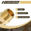 sourcing map 5Pcs Brass Pipe Fitting, 5/8" OD x 1/2"