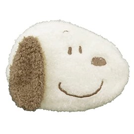 Unique PEANUTS Face Cosmetic Pouch, Snoopy (Brown), ES441B, Popular Characters, Present, Embroidered Logo, Wallet, Accessory Case
