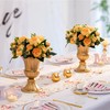 Sziqiqi Gold Flower Arrangements Vase for Wedding Table Centerpiece -