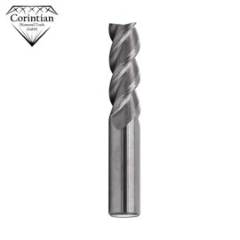 Corintian Solid Carbide Aluminium Milling Cutter, Diameter 1-12 mm, Three-Edged, Solid Carbide, for Aluminium, Plastic, etc. (6 mm)