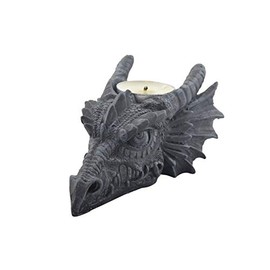 Drachenkopf Gothic Drachen Teelichthalter 13x9cm Kerzenhalter