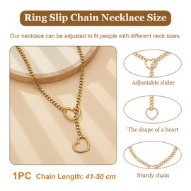 AstraGlam Women's Choker Necklace Made of Stainless Steel, 70 cm, Non-Slip Slip Chain, Gold, Punk Gothic Style, Versatile Accessory for Parties and Everyday Use