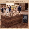 Moukeren 6 ft Fitted Wooden Grain Table Cover Brown Rustic