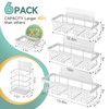 Veken 6-Pack Rustproof&Waterproof Shower Caddy, Adhesive Shelves Rack with Soap