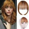 RUNRAYAY Fake Clip in Bangs, 100% Human Hair Extensions French