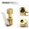 laffoonparts Tire Air Chuck with Clip, Heavy Duty Brass Closed