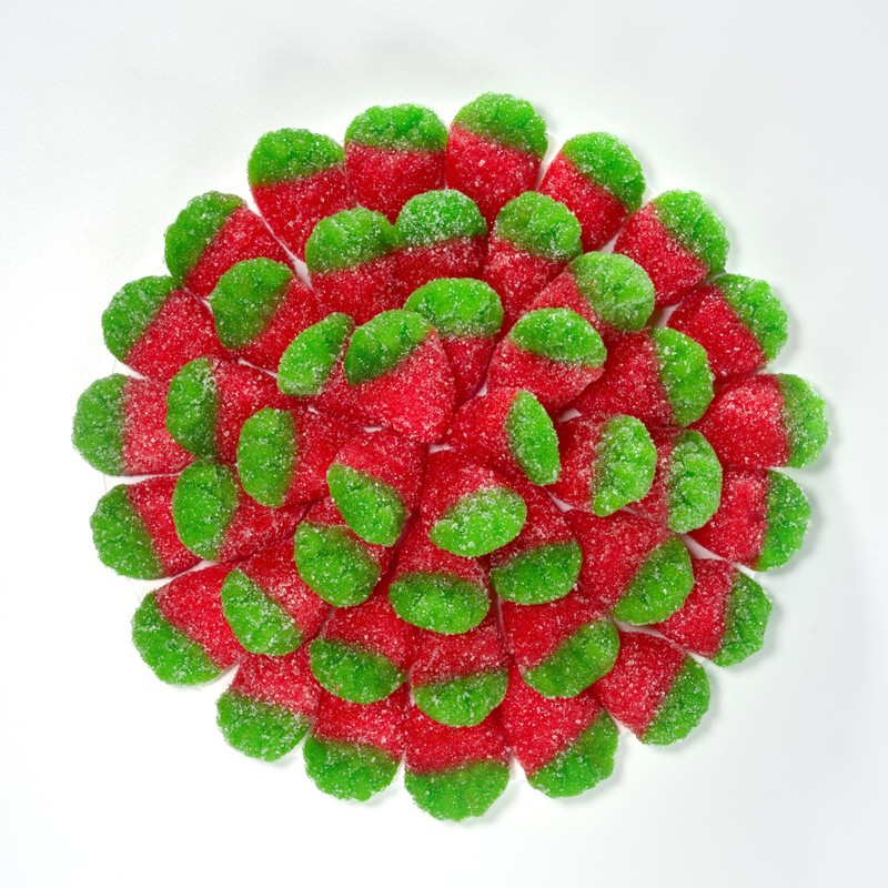 Smarty Stop Sour Whole Strawberry Shapped Gummy Candy (2.2 Pound)