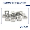 20 Pcs M8 Square Nuts,304 Stainless Steel Machine Square Screw