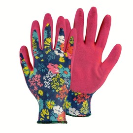 Scheibler Workwear - Fiona Gardening Gloves - Gardening Gloves - Highly Elastic & Grippy Work Gloves - Available in Sizes 9 (Salmon)