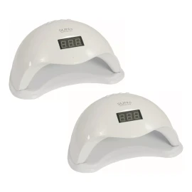 Bioconfort Kit 2 Lamparas Uv Uñas Profesional Digital Gelish Spa Led Color Blanco