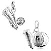 NKlaus 925 Silver Football Boots Chain Pendant Children's Sports Pendant