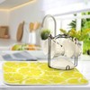 Yellow Lemon Dish Drying Mat for Kitchen Countertops Sinks Drying