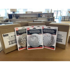 Oatey 4 PACK Oatey 42018 Universal Snap-Tite Round Strainer, 4-1/4", Brushed Nickel