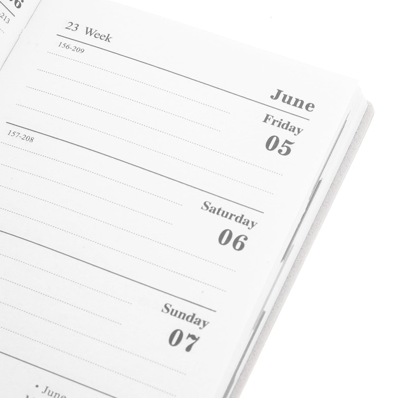 Operitacx 2026 Daily Planner Notebook A7 Size PU Leather Weekly