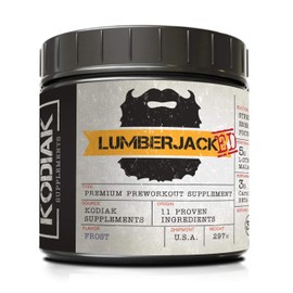 Kodiak Supplements LUMBERJACKED Pre-Workout Supplement with CarnoSyn 30 Servings - Better Pumps, Strength, Energy, and Focus - No Crash (Pink Lemonade)
