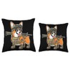 Tactical Corgi Dog Breed Warrior Animal Pun Meme Throw Pillow