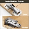 8 Sets Kitchen Cabinet Hinges with Screws 77 x 33mm