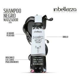 Shampoo Negro Matizador Inbellezza 300g Canas Y Decoloración