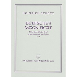 BARENREITER SCHUTZ HEINRICH - GERMAN MAGNIFICAT FROM SCHWANENGESANG (1671) SWV 494 Classical sheets Choral and vocal ensembles