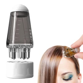 2 sets Hair Oil applicator, Scalp Applicator Comb, Ball Root Comb applicator Bottle Scalp Massager Hair Growth， Hair Massager for Hair Growth, Ball Hair Oil Applicator Bottle（Grey）