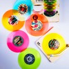 Funny Retro Vinyl Record Coasters for Drinks with Vinyl Record
