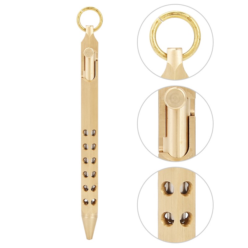 Retro Style Metal Brass Signature Gel Ink Pen Office School
