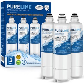 Pureline Replacement for Bosch® Ultra Clarity® Pro Water Filter, BORPLFTR50, 11025825, BORPLFTR55, 12028325, 11032531, 12033030, B36CT80SNS, B36CL80ENS, WFC100MF Refrigerator Water Filter (3 Pack)