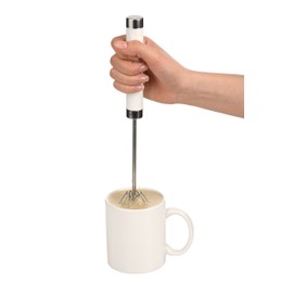 Premier Housewares 805379 Stainless Steel Press and Spin Whisks - Set of 2 Silver H30 x W7 x D7cm