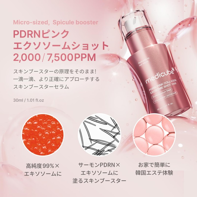 Medicube PDRN Pink Exosome Shot 7500 Needles To Paint Serum