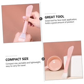 NOLITOY Sets Double-heads Skin Scrubber Face Mask Brush Facial Mud Mask Applicator Skincare Tool for Women's Beauty Routine Pcs
