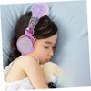 TEHAUX Rhinestone Headphones with Fuzzy Ball Design Over Ear Headset