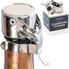 Champagne Stoppers by KLOVEO - Patented Seal (No Pressure Pump Needed) Made in Italy 